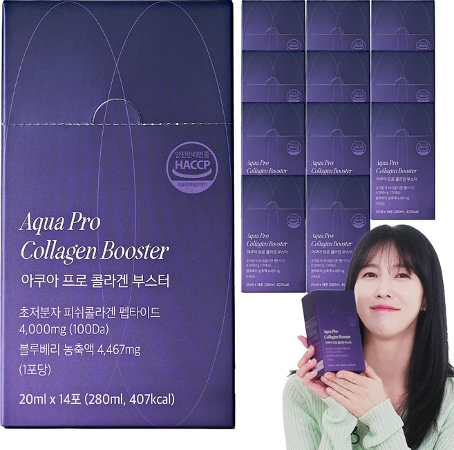 아르담 아쿠아 프로 콜라겐 부스터 100 달톤 안개 분자, 12개, 280ml - 쿠팡