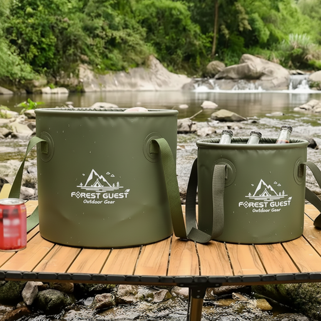 야외 활동 필수 아이템 캠핑 차박 낚시 휴대용 접이식 대용량 물통, 1개, 밀리터리 그린 10L
