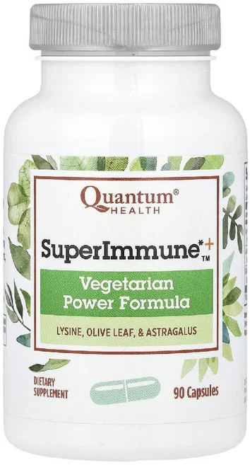 퀀텀헬스 SuperImmune 슈퍼이뮨 베지테리언 파워 포뮬라 황기 올리브잎추출물 90정, 1개, 1개 - 쿠팡