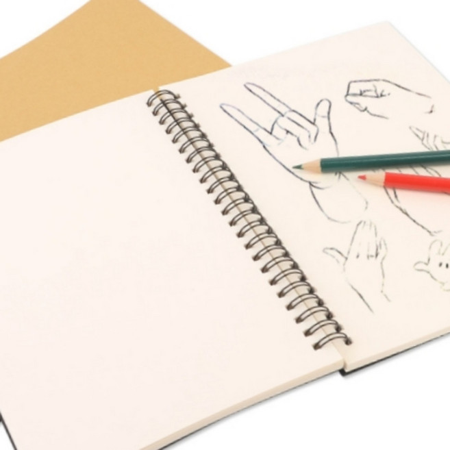 스케치 노트 50매 스케치북, 블랙+화이트