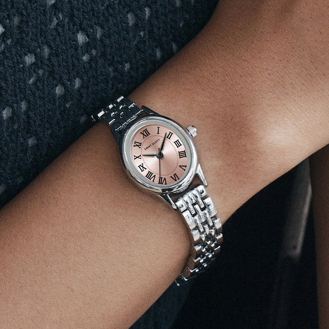 세인트스코트 UNIQUE&TRENDY 타원 에그쉘 메탈시계 +쇼핑백증정 (색상2종택1)