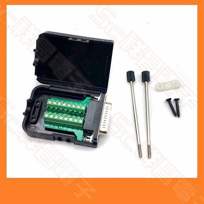 D-SUB 15PIN 免焊接轉接板, 1個, 15P公 轉 RS232雙排