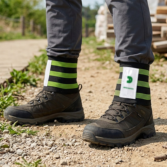 안전 각반 작업용 발목보호 산업안전 보호대 건설 현장용 각반, 4개, 그린