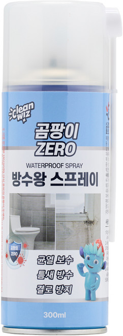 크린위즈 곰팡이제로 방수왕 코팅스프레이 300ml 방수스프레이 곰팡이스프레이 코팅스프레이, 투명(300ml*1개)