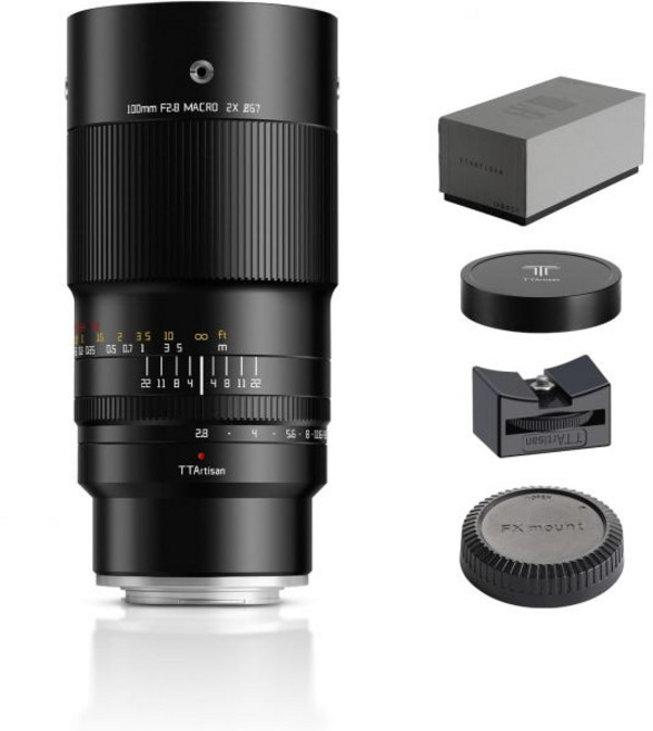 TTArtisan 100mm F2.8 매크로 2배 풀프레임 미러리스 카메라 렌즈 X마운트용 X마운트 XA3 XA5 XA7 XH1 XT100 XT20 XT200 XT3 XT30, TTARTISAN X 마운트