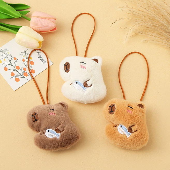 카피바라 인형 네임택 키링 이름표 3종 유치원 어린이집 네임텍 가방 캐리어 태그 이니셜 택 템