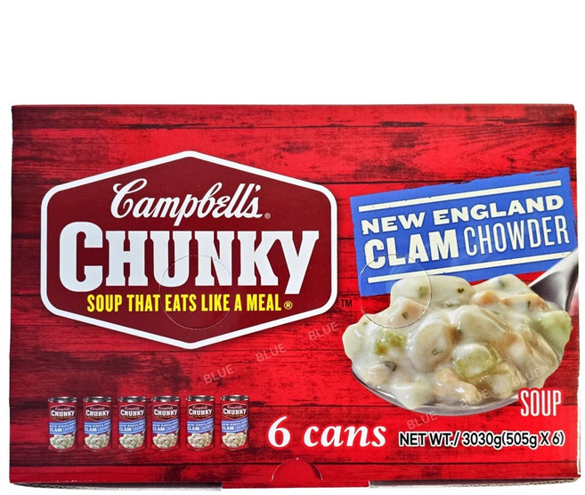 코스트코 크램차우더 조개스프 캠벨스프, 505g, 6개