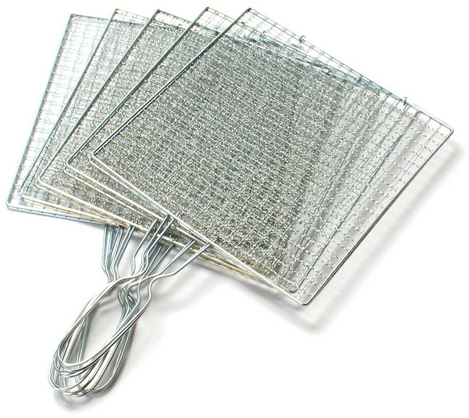 손잡이 접이식 석쇠 생선구이 김구이 삼겹살 바베큐, 1개