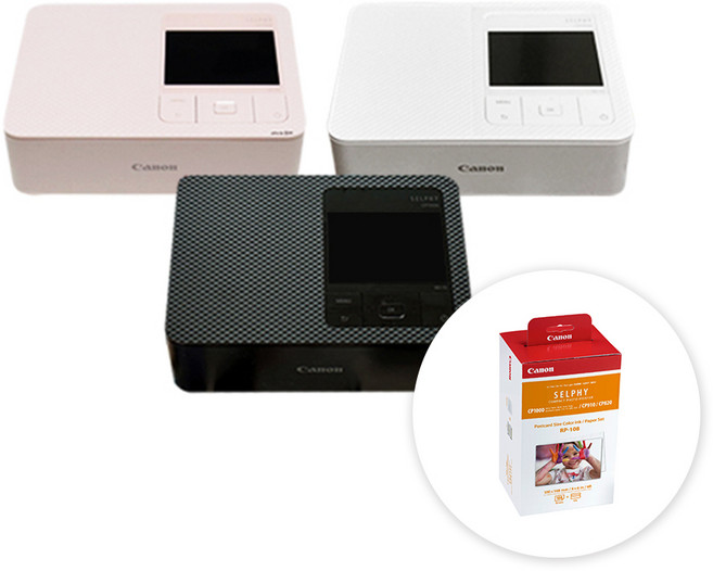 캐논 포토프린터 셀피 CP1500 + 인화지 RP-108 SET, 화이트