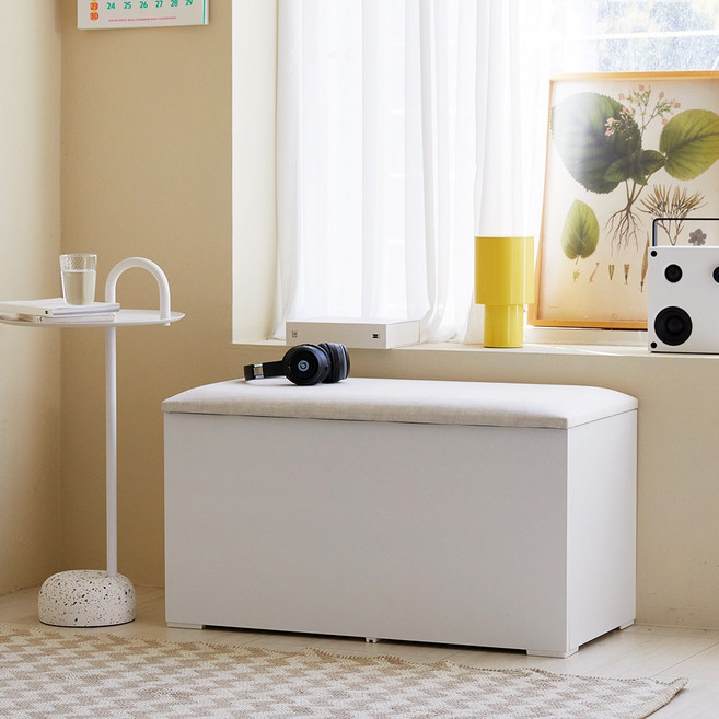 아르볼가구 스퀘어 방석 수납벤치 소파 틈새장 수납장, 1개, 800_월넛