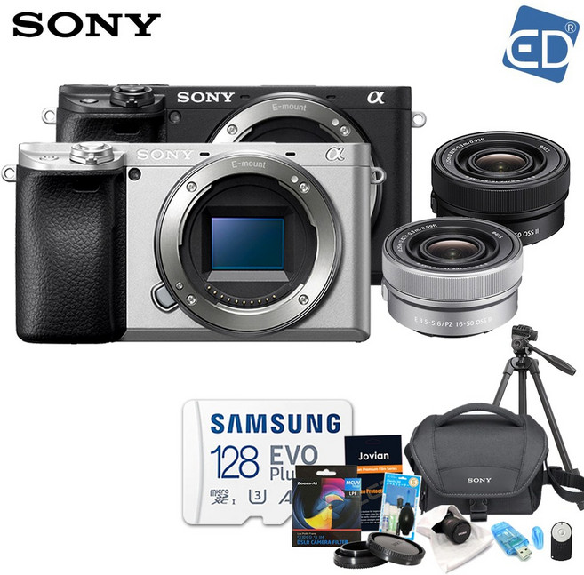 소니정품 A6400 16-50mm 128GB 패키지 미러리스카메라 /ED, 02 소니A6400실버+16-50mm+128GB