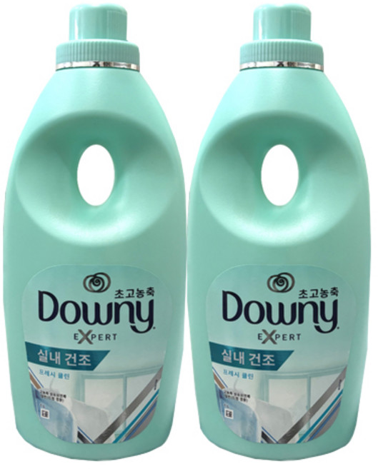 2020 다우니 엑스퍼트 실내건조 초고농축 섬유유연제 본품, 1L, 2개