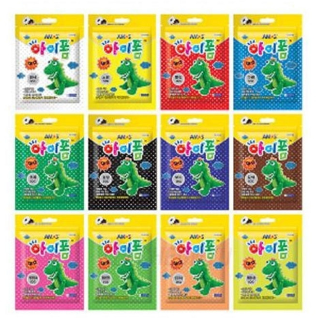 올록볼록 클레이 아이폼 파우치 50g, 형광연두, 1개