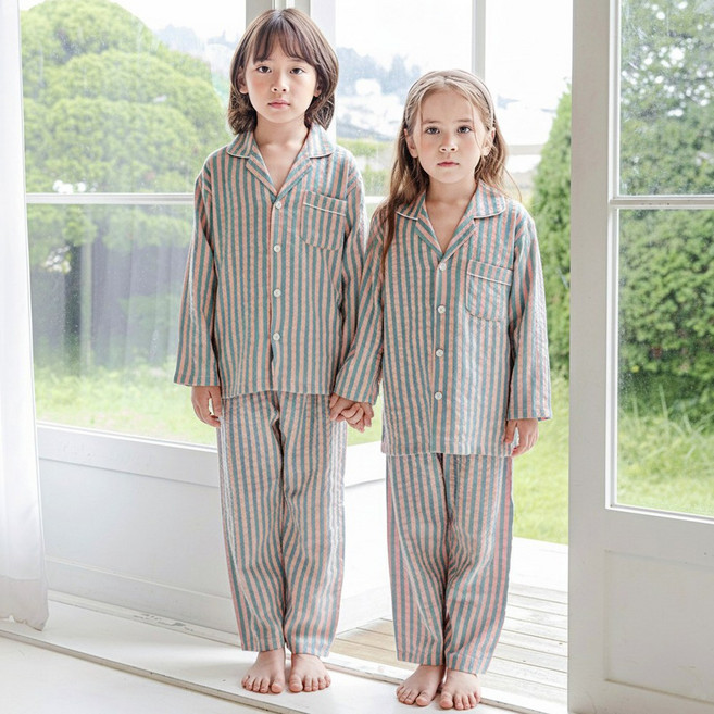 국내제작 4136 핑크스트 긴팔 아동잠옷세트