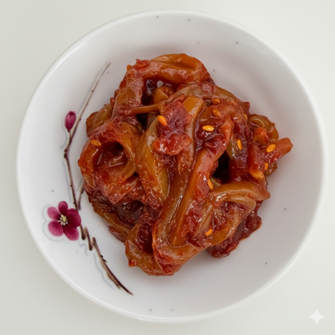 [강릉제조] 두툼하고 쫄깃한 오징어젓갈 밥도둑 반찬, 250g, 1