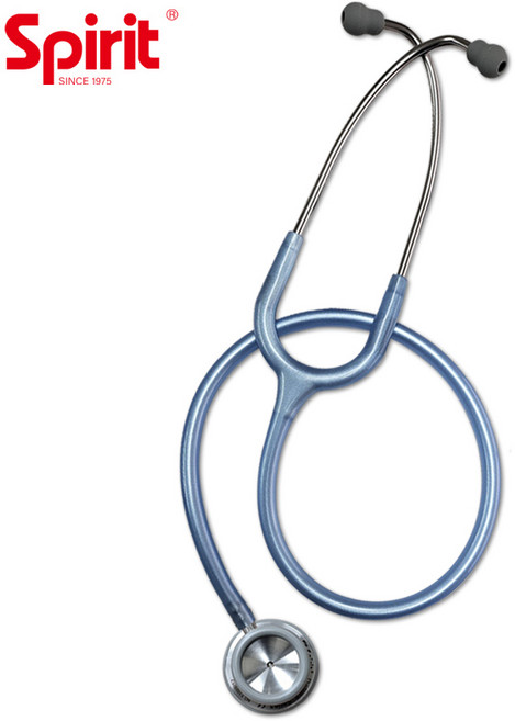 스피릿 의사용 청진기 CK-S601PF 양면형 의료기기, 펄 라이트 블루, 1개