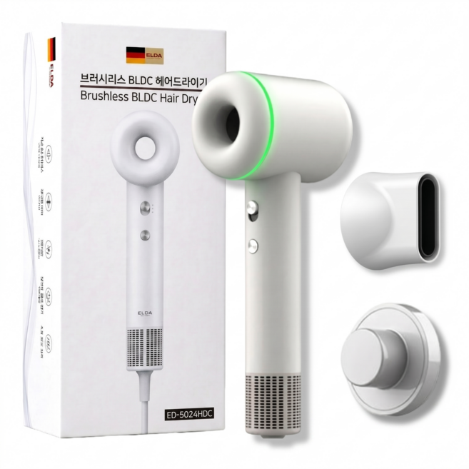 독일 가정용 저소음 항공모터 헤어 드라이기, 프리미엄 클래식화이트