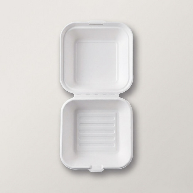 포장대장 펄프 사각도시락용기 백색 3호, 100개, 1세트