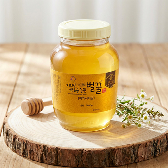 지리산 야생 잡화꿀 - 2.4kg 자연산, 아카시아꿀 2.4kg, 1개