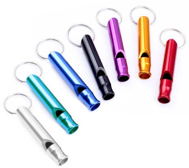 [1+1+1] 호신용호루라기 3개 (칼라 스텐 호루라기 1호 1P+1P+1P=3P) 휴대용 호신용품 경보기 경보음 스포츠 호각 휘슬 호신벨, 랜덤, 6개