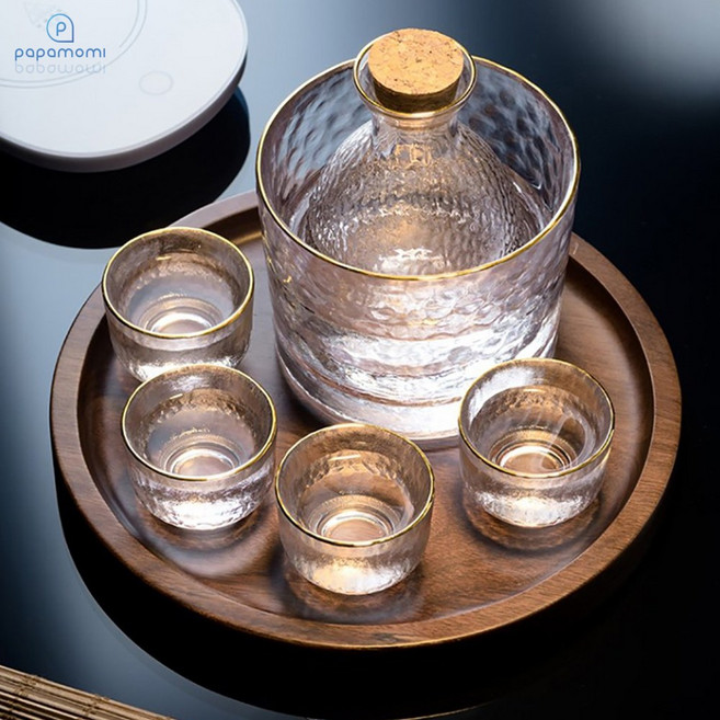 파파모미 주병세트 사케잔 고량주잔 일본술잔 도꾸리 술잔세트 전용클리너 포함, 1개