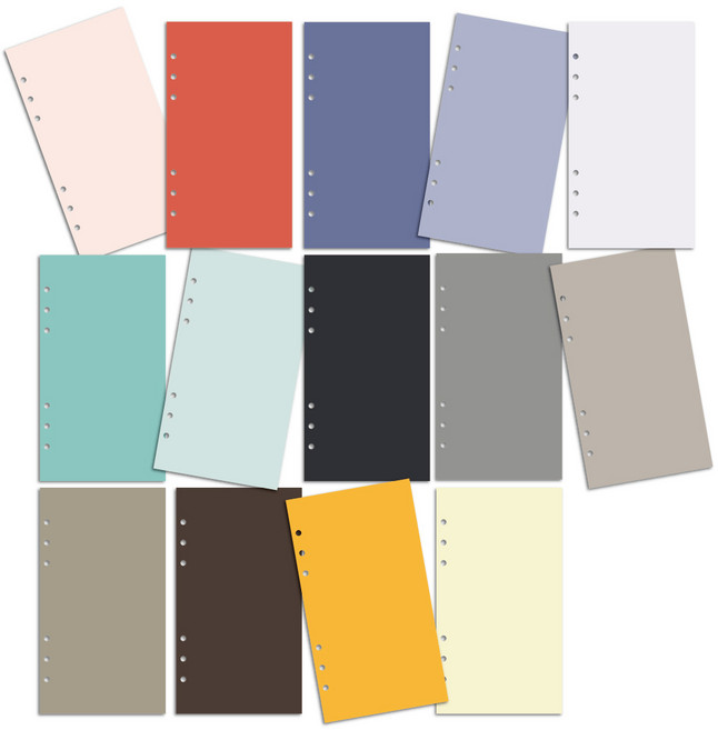 데이스테이션 A6 B6 6공 다이어리 꾸미기 컬러 무지 색지