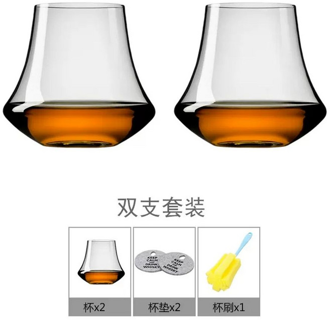 덴버앤릴리 버번 세트 글라스 잔 싱글 위스키 A. 2개 양주 200ml 컵 유리, 1개