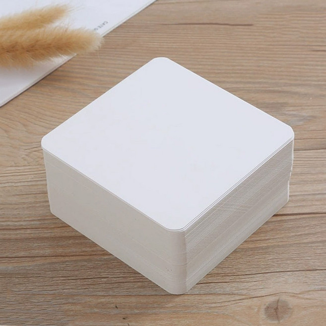 아트페이퍼 캘리 반코팅 무지 종이카드 100매 8x8cm, 상세페이지 참조, 상세페이지 참조