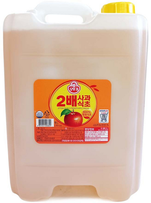 오뚜기 2배사과식초 18L, 1개
