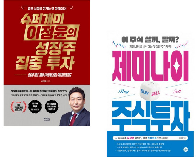(이정윤) 슈퍼개미 이정윤의 성장주 집중 투자 + (조성호) 제미나이 주식투자 (전2권)