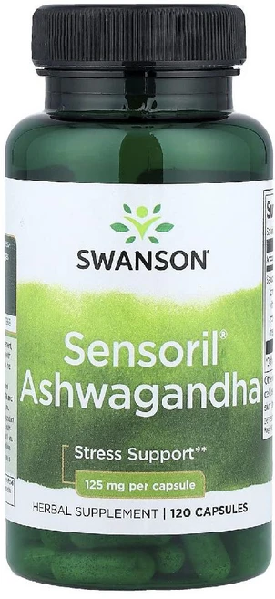 스완슨 아슈와간다 125mg Sensoril Ashwagandha 캡슐 120정, 1개 - 쿠팡