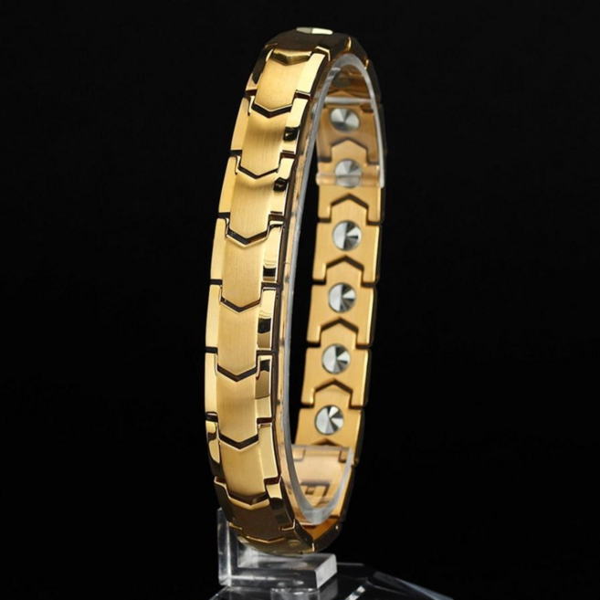 진주모아 99.9998% 쉴드 골드 게르마늄 건강팔찌 남성 여성, BSHGB-01(남성), 1개