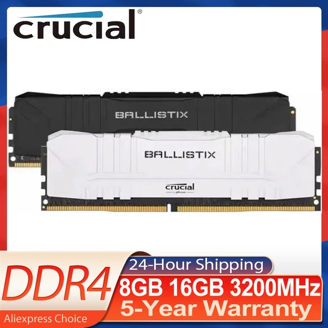 Crucial Ram 데스크탑 DDR4 8GB 16GB 3200MHz 32GB(2x16GB) Ballistix Platinum 게임 XMP 2.0 메모리용 지, 1개 - 쿠팡