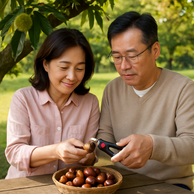 톱니 밤가위 2개세트, 2개, 혼합색상