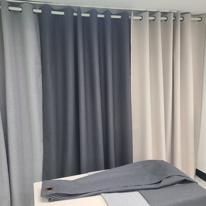 99.99%차단 암막커튼 + 초강력 커튼압축봉 세트