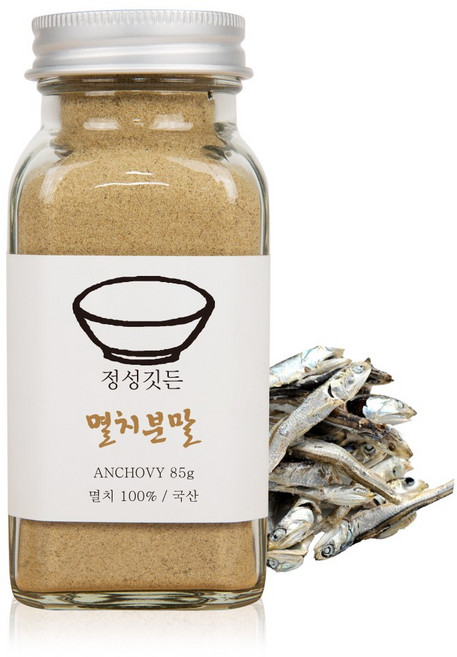 정성깃든 국산100% 원물 그대로 천연조미료 가루 분말 멸치 표고 보리새우 다시마 홍합 황태 홍새우 8종 택1, 80g, 1개, 멸치분말 80g