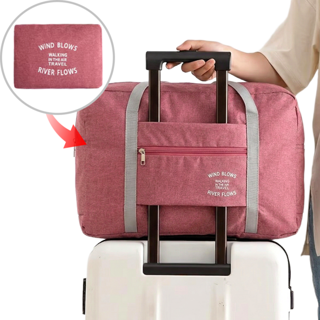 프렌델리 간편 휴대 접이식 캐리어 결합형 보조가방