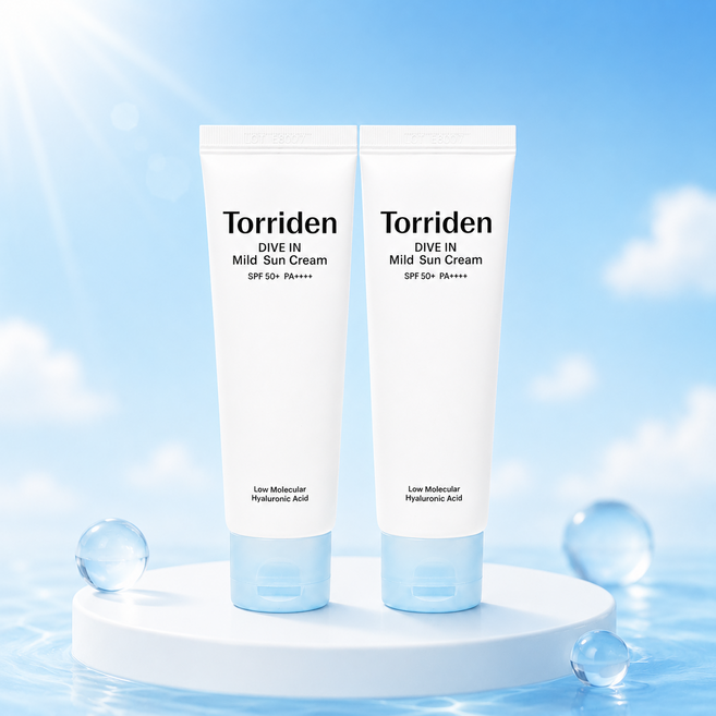 토리든 다이브인 데일리 무기자차 선크림 SPF50+ PA++++, 50ml, 2개
