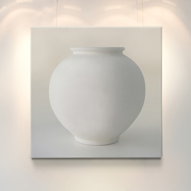 [인메이블] 프리미엄 다복 달항아리 그림 돈들어오는 풍수 힐링 인테리어 거실 현관 백자 도자기 액자 집들이 선물, 01.[I] calm-기원, 캔버스액자, 중대형 20호 [60.6x60.6cm]