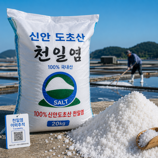 2026년_신안 천일염 20kg 국산 굵은소금 김장용 햇소금 이력추적, 1개