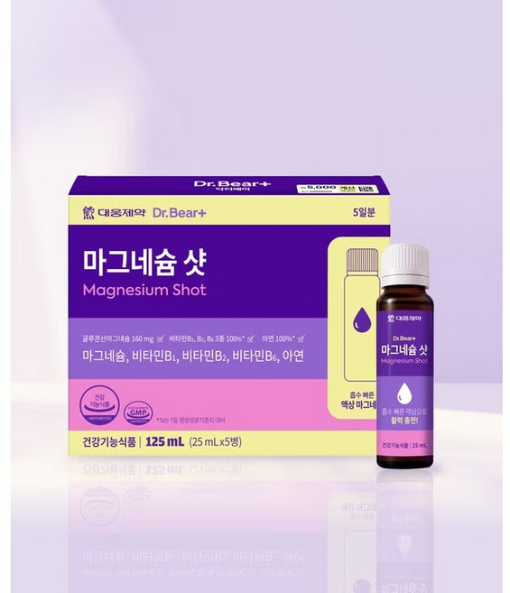 대웅제약 마그네슘 샷 25ml x 5병 5일분, 1개, 5회분