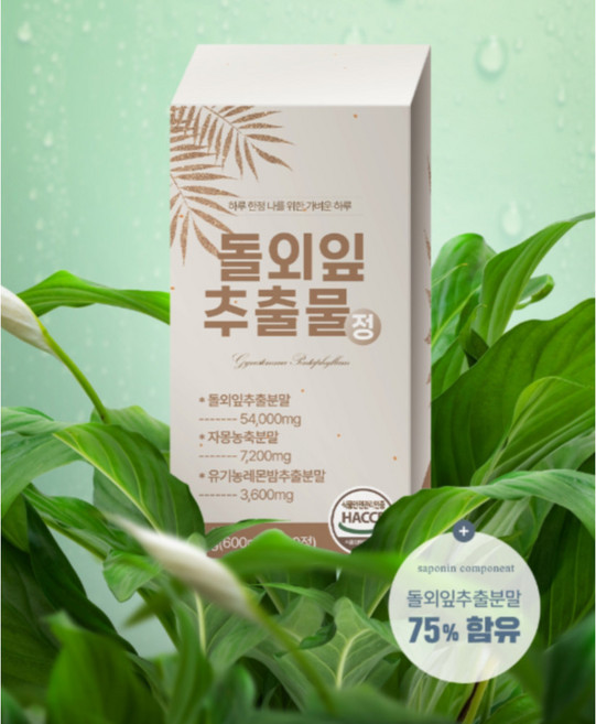 웰빙곳간 돌외잎 추출물 120정 자몽농축물 유기농레몬밤추출물 콜라겐, 72g, 1박스