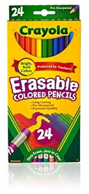 크레욜라 Crayola 지울 수 있는 색연필 (50개) 벌크 세트 성인용 컬러링 북용 연필 미술 용품 청소년을 위한 휴일 선물 6 7 8세 [아마존 독점] 1446, 50 Count (Pack of 1)