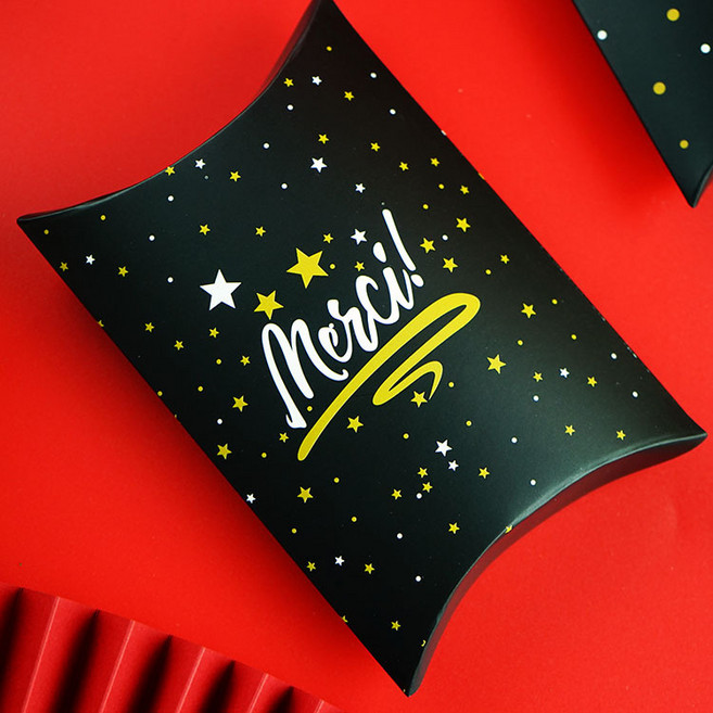 땡쓰몰 크리스마스 포장용품, 1매, 03.선물상자 눈송이반달/06.MERCI