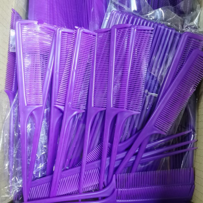 여아용 정전기 방지 미용 빗 포니테일 빗 프로 살롱 헤어 케어 스타일링 도구 세트당 10 개, 01 10 pc  purple, 1개