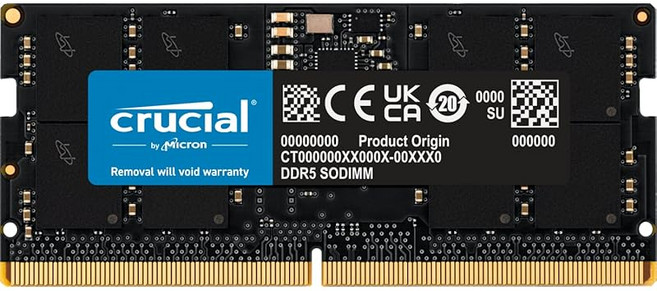 Crucial 크루셜 노트북 메모리 16GB DDR5 4800MT s 262핀, 4800MHz, 1개