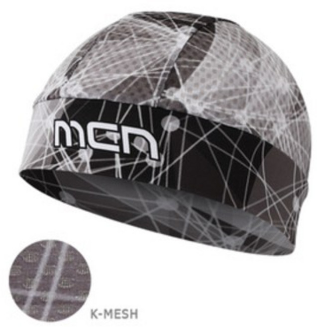엠씨엔 여름 K매쉬 스컬캡 사이클링 속모자 자전거 모자 비니, 8-그레이, 1개