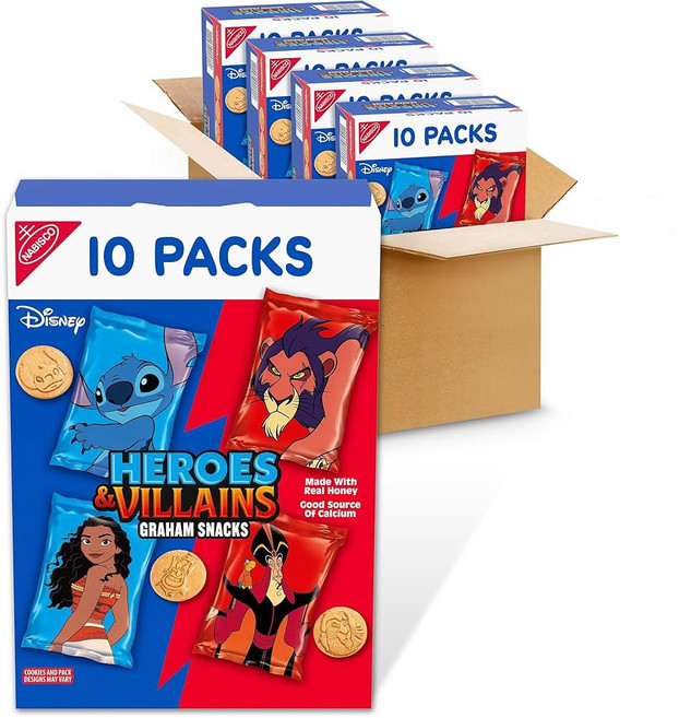 히어로즈와 악당 그레이엄 스낵 커스텀 쿠키 버라이어티 팩 40-1온스 스낵, NEW