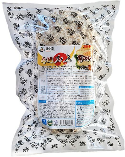 올심찬 수제 치즈 돈까스2kg(200g10장), 2kg, 1개