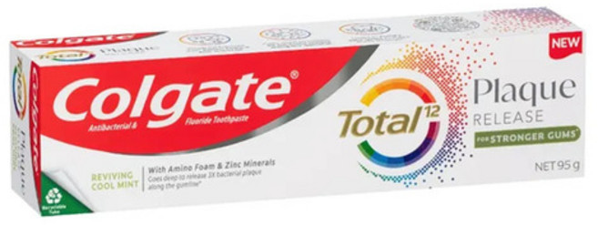 콜게이트 치약 토탈 플라그 릴리즈 리바이빙 쿨 민트 95g 3개